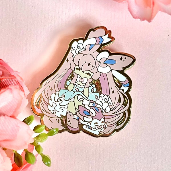 Eeveelution enamel pin - Sylveon