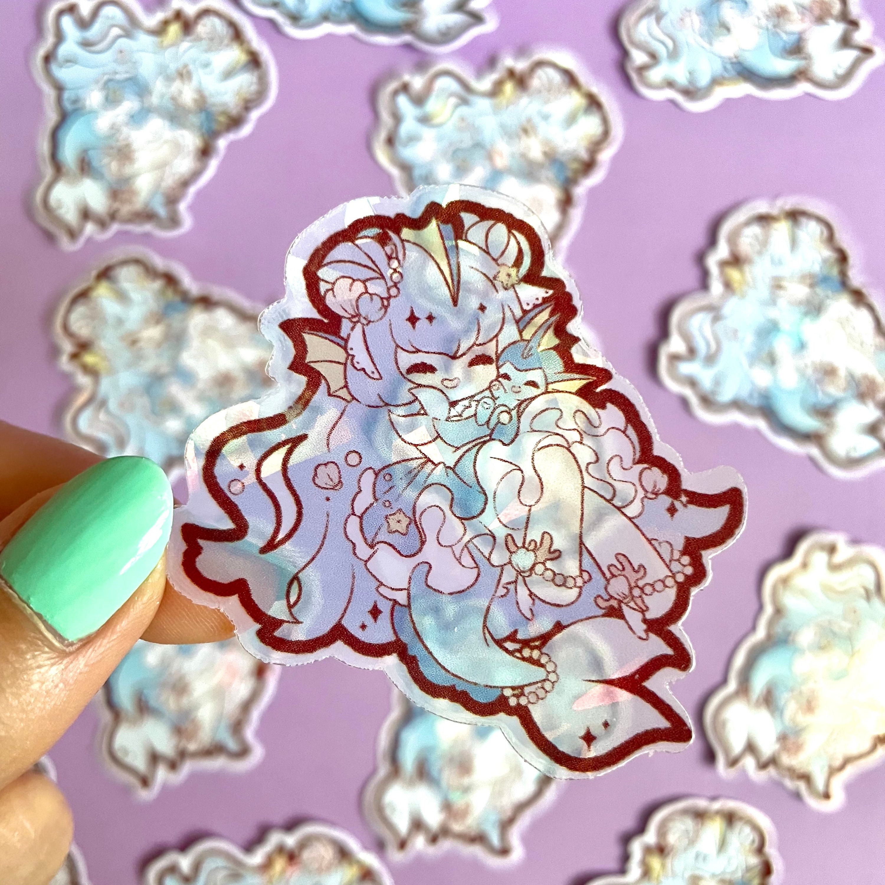 Everon Stickers Eeveelution Stickers - Vaporeon - Etsy