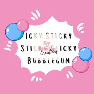 Icky Sticky Bubble Gum Seamless Pattern - Etsy
