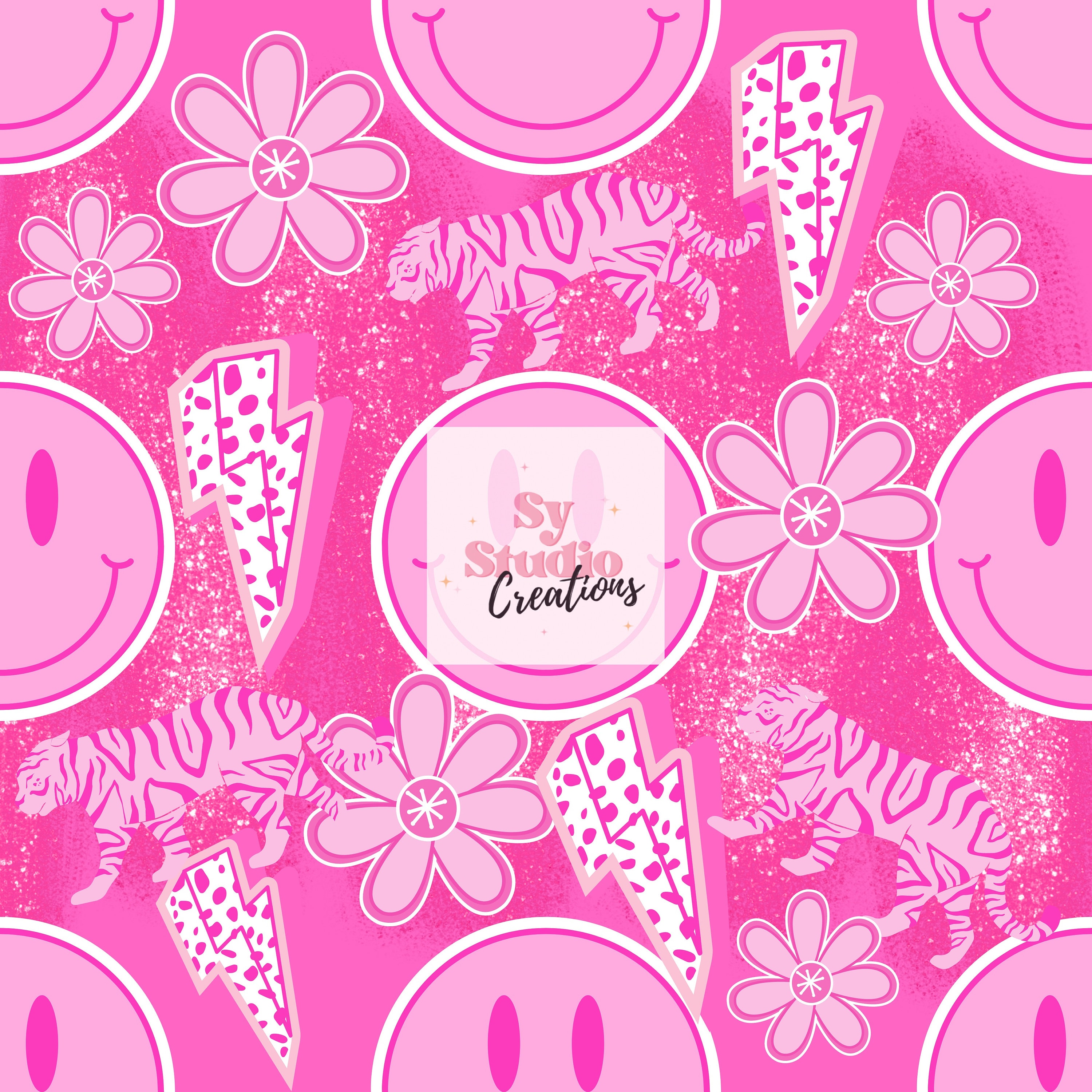 Preppy Pink Collage Etsy