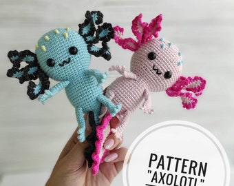 Crochet Axolotl Pattern - Cute Amigurumi Tutorial for Beginners