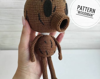 Hilda toy Woodman - inspired Hilda hero, Pattern PDF Woodman, Hilda, crochet toy, amigurumi digital, PDF Crochet Pattern, Instant Download
