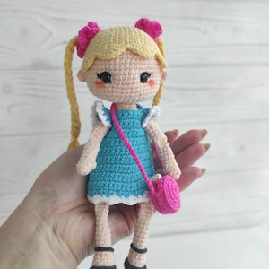 PDF Crochet Doll Pattern with Dress - Handmade Amigurumi Doll Project, Make a Charming Amigurumi Gir