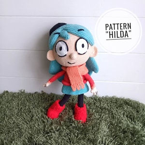 Crochet Hilda Pattern PDF - inspired Hilda hero, crochet toy, amigurumi digital, PDF Crochet doll pattern, amigurumi Hilda, amigurumi doll