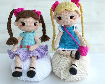 crochet small doll with clothes, crochet doll pattern, crochet movable doll, diy crochet doll, amigurumi girl, PDF Tutorial, amigurumi doll