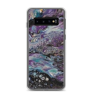 Samsung Phone Case, Blue And  Purple Case, Paint Designed Case, Abstract Art, Fluid Art
