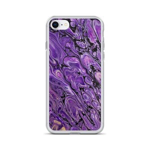 Purple Paint iPhone Case, Fluid Art Phone Case, Abstract Art Phone Case