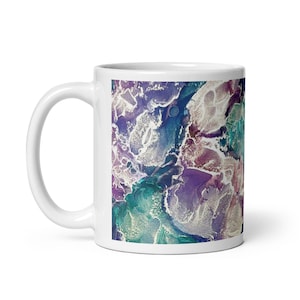 Abstract Art Mug, Fluid Art Mug, Alcohol Ink Mug, Custom Mug, Coffee Cup, Glossy Mug, 11oz Mug