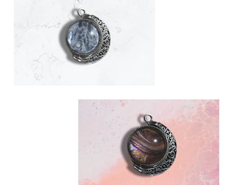 Crescent Moon Pendant, Two Sided Pendant, Paint Pendant, Color of Choice, Fluid Art Jewelry, Abstract Art Necklace, Gift, Wearable Art