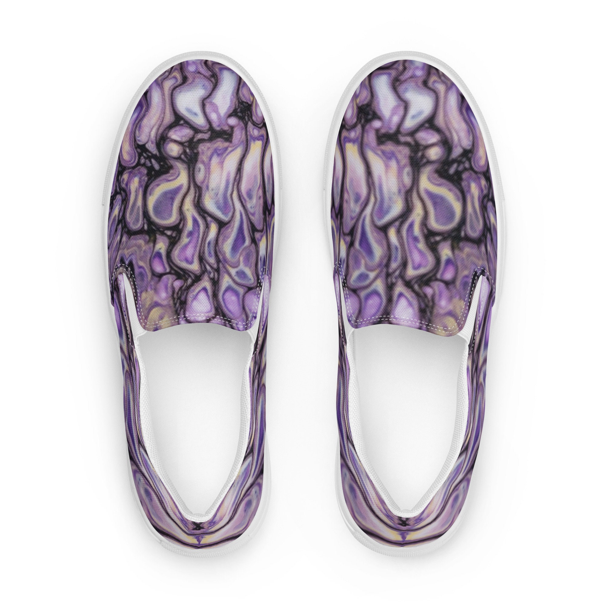 Discover Fluid Art, Abstract Art Casual Slip On Shoes