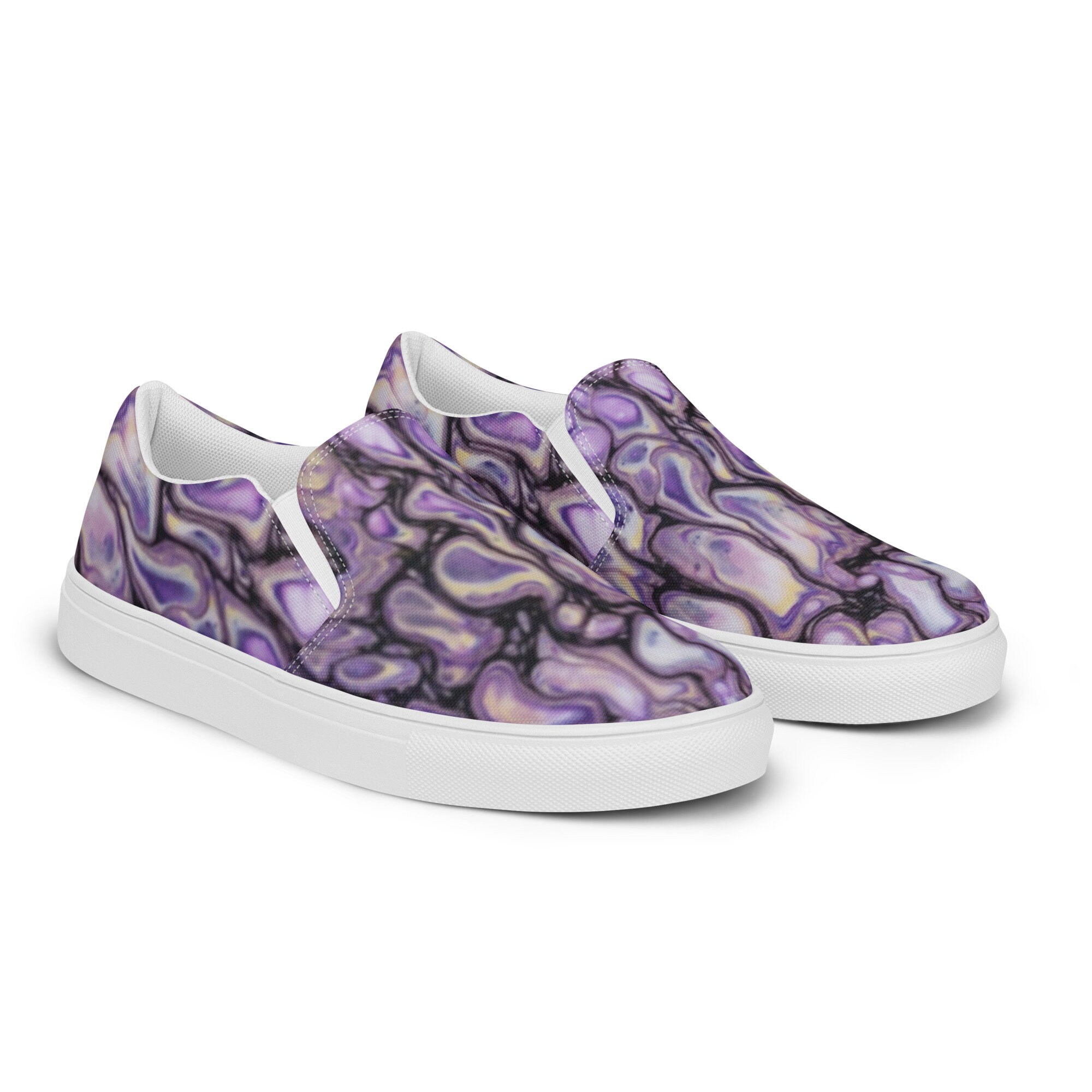 Discover Fluid Art, Abstract Art Casual Slip On Shoes