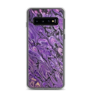 Purple Paint Samsung Case, Fluid Art Phone Case, Abstract Art Phone Case