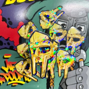 MF DOOM Gold Mask sticker