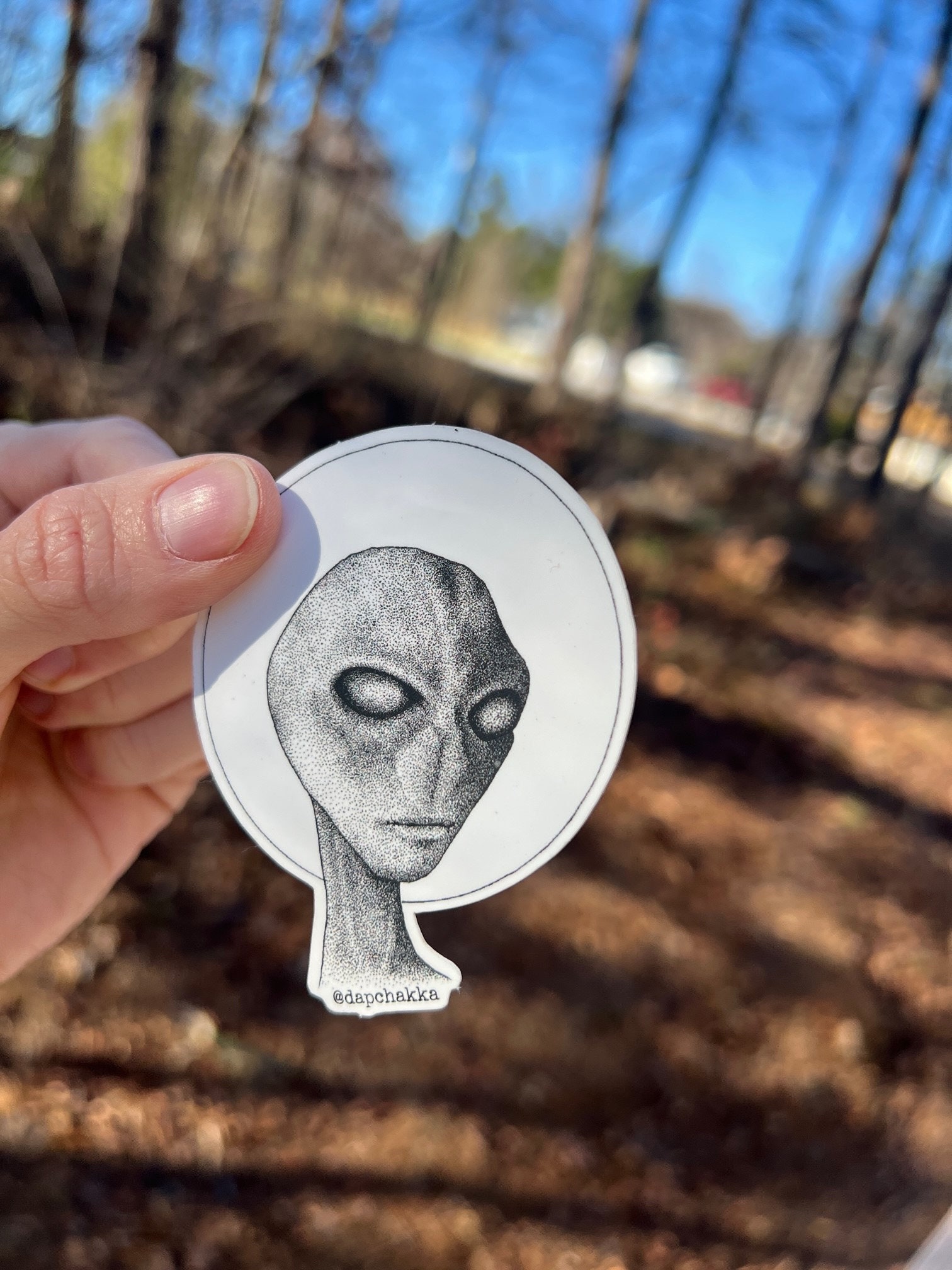 Alien Vinyl Sticker Matte - Etsy