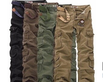 YUNY Mens Plus-Size Multicam Multi Pockets Outwear Casual Tactical Pants Khaki 27 YUNY Mens Plus-Size Multicam Multi Pockets Outwear Casual Tactical Pants Khaki 27