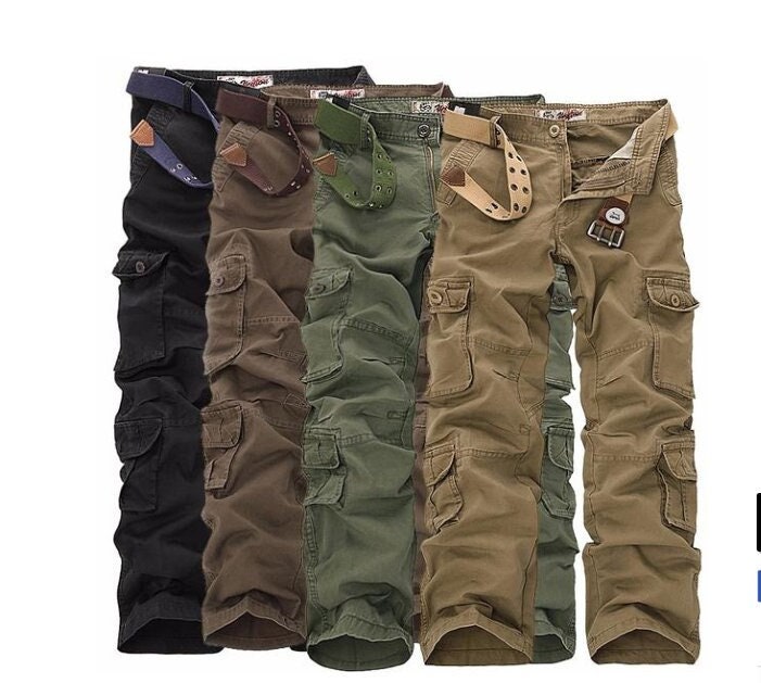Buy OCHENTAMens Casual Cargo Pants Baggy Camo Work Trousers with 8 Pockets  No Belt Online at desertcartINDIA