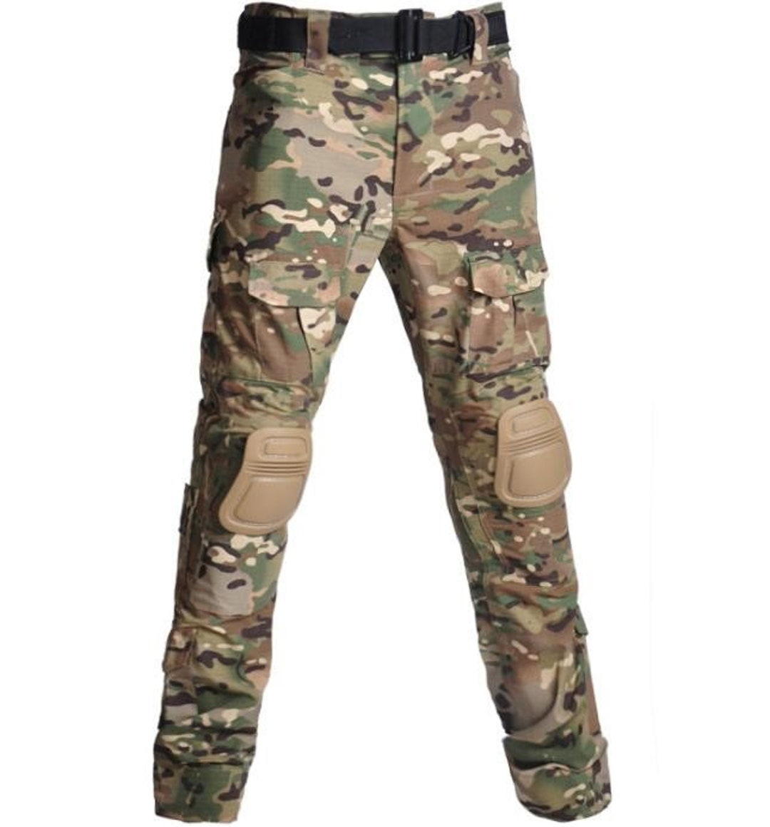 Combat Camo Pantscotton and Ripstop Cargo Pantswork Pants - Etsy