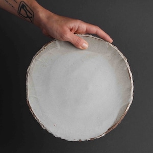 Pratos de cerâmica para servir, louça de cerâmica, pratos de cerâmica para casamento, pratos de jantar modernos estilo casa de campo, pratos brancos de grés, presente para cozinha