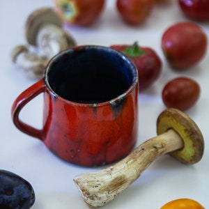 Ceramic Mug Handmade Pottery, 10oz Tea Cup, Rustic Coffee Mug, Stoneware Drinkware, Vintage Mug, 300ml Large Mug, Ceramic drinking mug image 2