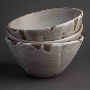 Handmade Ceramic Bowl Set Speckled, Rustic Pottery Serving Bowls, Modern Kitchen Decor, Artisan Ceramic Gift Set, Ceramic Bowls Set Handmade