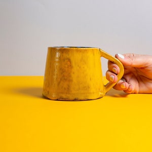 Handmade Big Pottery Mug, Rustic Ceramic Mug, Unglazed Stoneware, Unique Coffee Lover Gift, Clay Mug, Eco Friendly Tea Cup, Mug for Parents