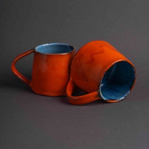 Handmade Ceramic Mugs Set, Modern Stoneware Cups, Glazed Tea Mugs for Couple, Rustic Pottery Mugs, Farmhouse Decor Gifts, Ceramic Drinkrware