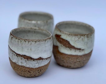 Handmade Pottery Espresso Cup, White Coffee Cup, Macchiato Tumbler, Glazed Porcelain Cup, Coffee Lover Gift, Whisky Cups, Tea Ceremony Gift