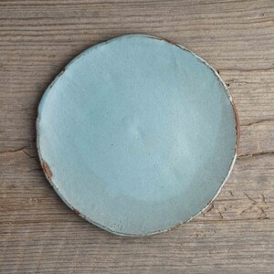 Platos de barro, platos de cerámica hechos a mano, platos de gres, vajilla de cerámica, platos rústicos, vajilla de restaurante, regalo de Navidad Blue