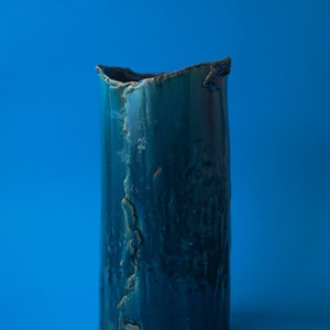 Handmade Flower Vase, Raku Vase, Ceramic Vase, Stoneware Vase, Minimalism High Vase, Pottery Vase, Rustic Vase, New Home Gift, Gift for Mum image 5