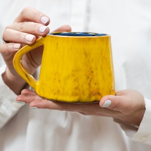 Handmade Ceramic Mug, Handmade Pottery Mug, Coffee Mug Pottery, Modern Mug, Unique Design Mug, Cappuccino Cup, Coffee Mug, New Home Gift image 6