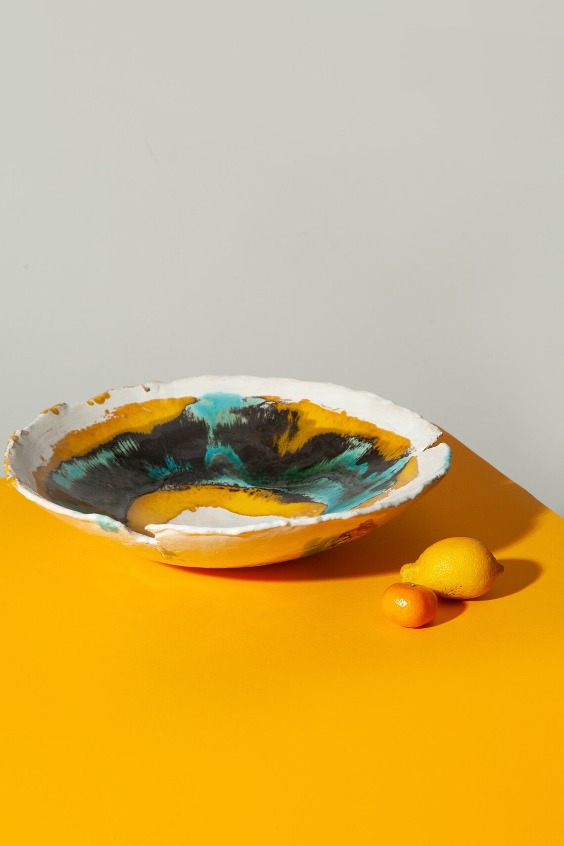 Red Ceramic Platter Pottery Plates Big Plate Ceramic Deep ...