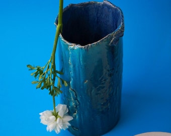 Ceramic Vase, Abstract Vase, Large Ikebana Vase, Pottery Modern Decor, Handmade Ceramic Vase, Housewarming Gift, Anniversary Gift, Wabi Sabi
