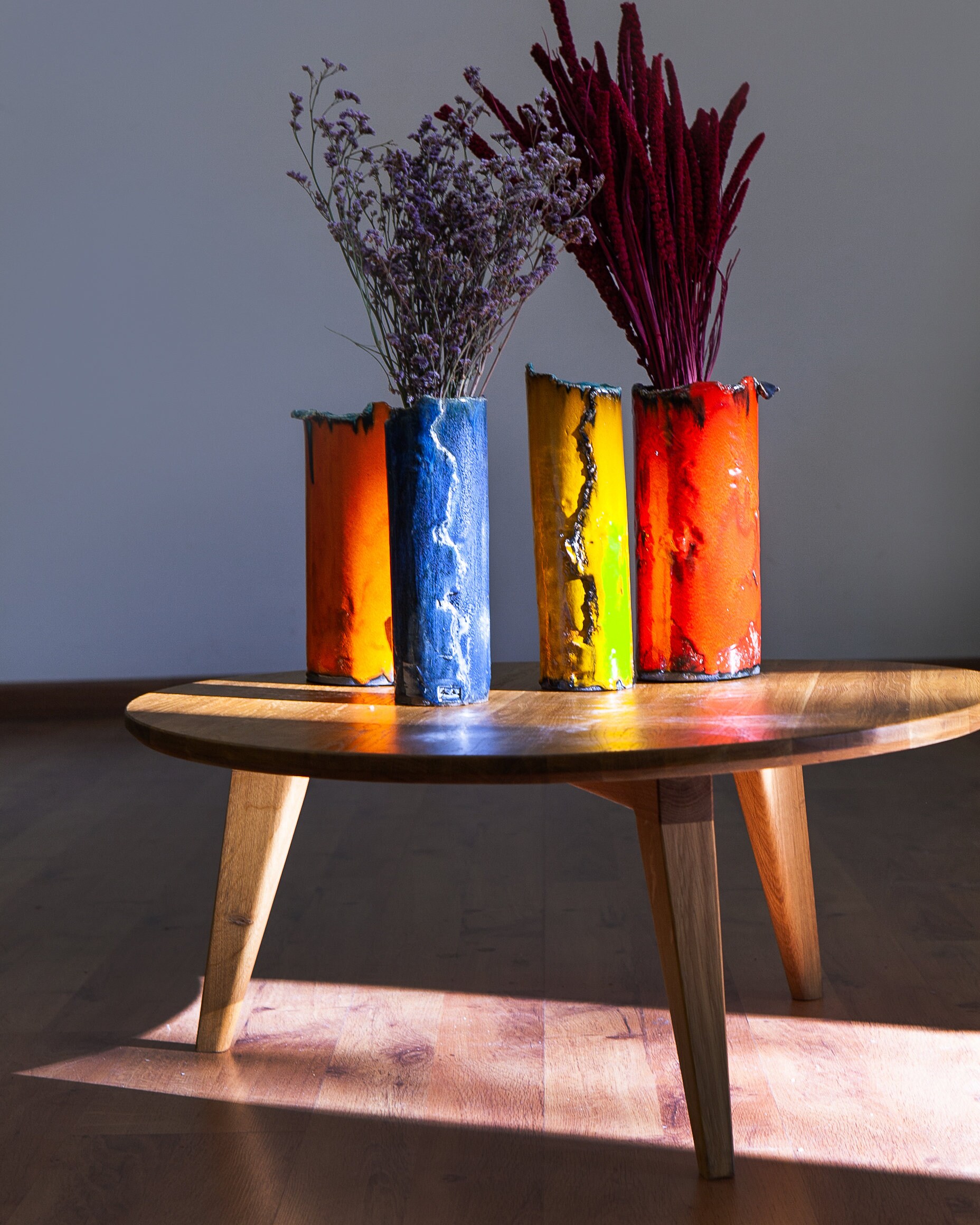 Gray Vase Ceramic Vase Medium Sized Vase Eco Vase High Vase Etsy