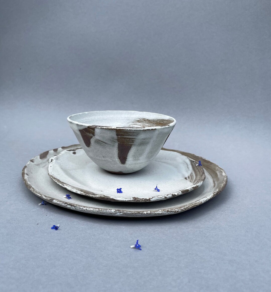 Ceramic Dinnerware Set Serving Bowl 15oz With Plates 9.8and 11.8