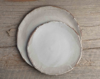 Handmade Ceramic Plate, Ceramic Dinnerware, Ideal for Everyday Meals or Entertaining, Microwave and Dishwasher Safe, Stylish Stoneware Plate