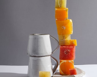 Künstlerische Glasur-Keramikbecher, Handgemachte Steinzeug-Kaffeetasse, Farbverlaufs-Keramiktasse mit 10 Unzen, Handwerker-Geschenk für Kaffeeliebhaber, Einzigartige handgefertigte Tasse
