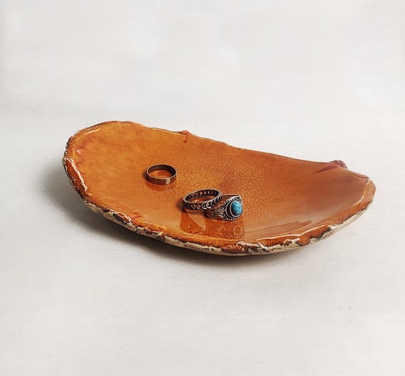 Pottery Key Dish, Ceramic Jewelry Plate, Ceramic Plate for Earrings and Rings, Ceramic Bowl,  Jewelry Holder for Women, Her Christmas Gift