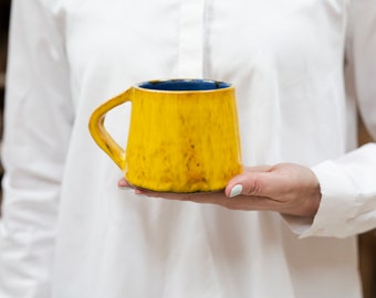 Rustic Ceramic Mug, Stoneware Mugs, Modern Ceramic Handmade Mugs, Housewarming Gifts, Pottery Mugs, Ceramic Drinkrware, Glazed Tea Coffe Cup