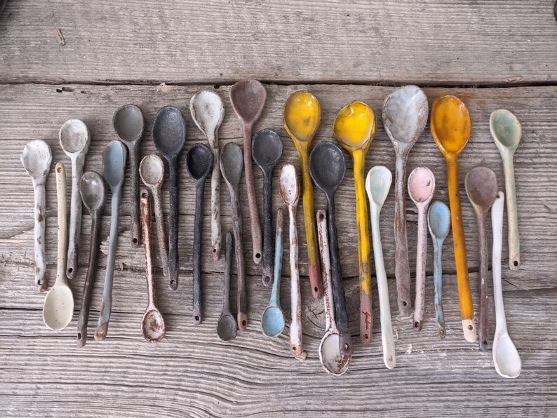 Home Decor Ceramic Spoons Tea Spoon Serving Spoon Ceramic Etsy