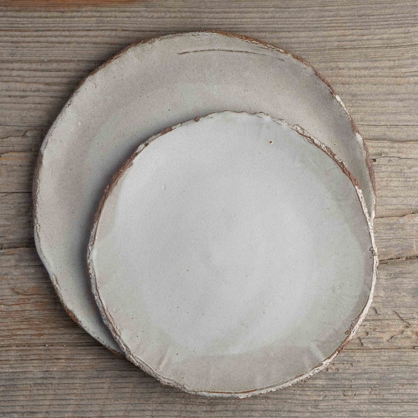White Dinner Plates, Ceramic Plate, Serving Plates, Pottery Plate, Stoneware Plate, Dinnerware Set, Christmas Salad Plates, Serving Pottery