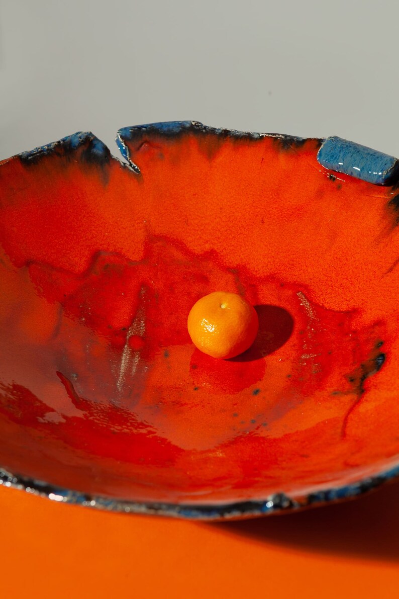 Decorative Platter 15 Blue Serving Platter Serving Etsy