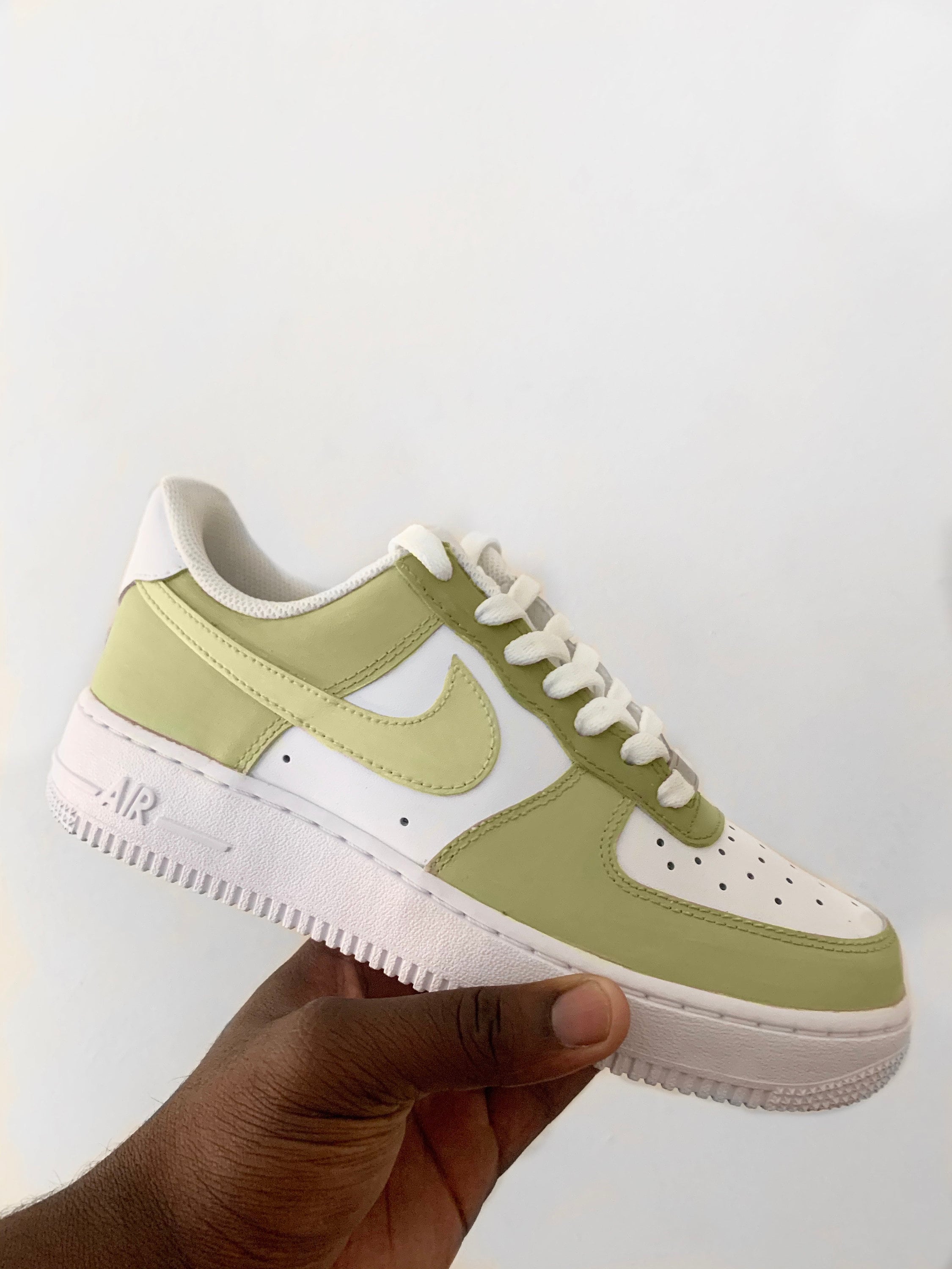 Sage Green/ Olive Nike Air Force 1 Custom Sneakers | Etsy