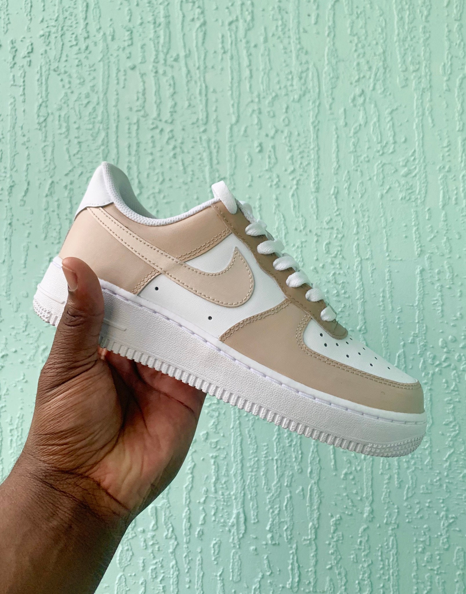 air force 1 beige and brown