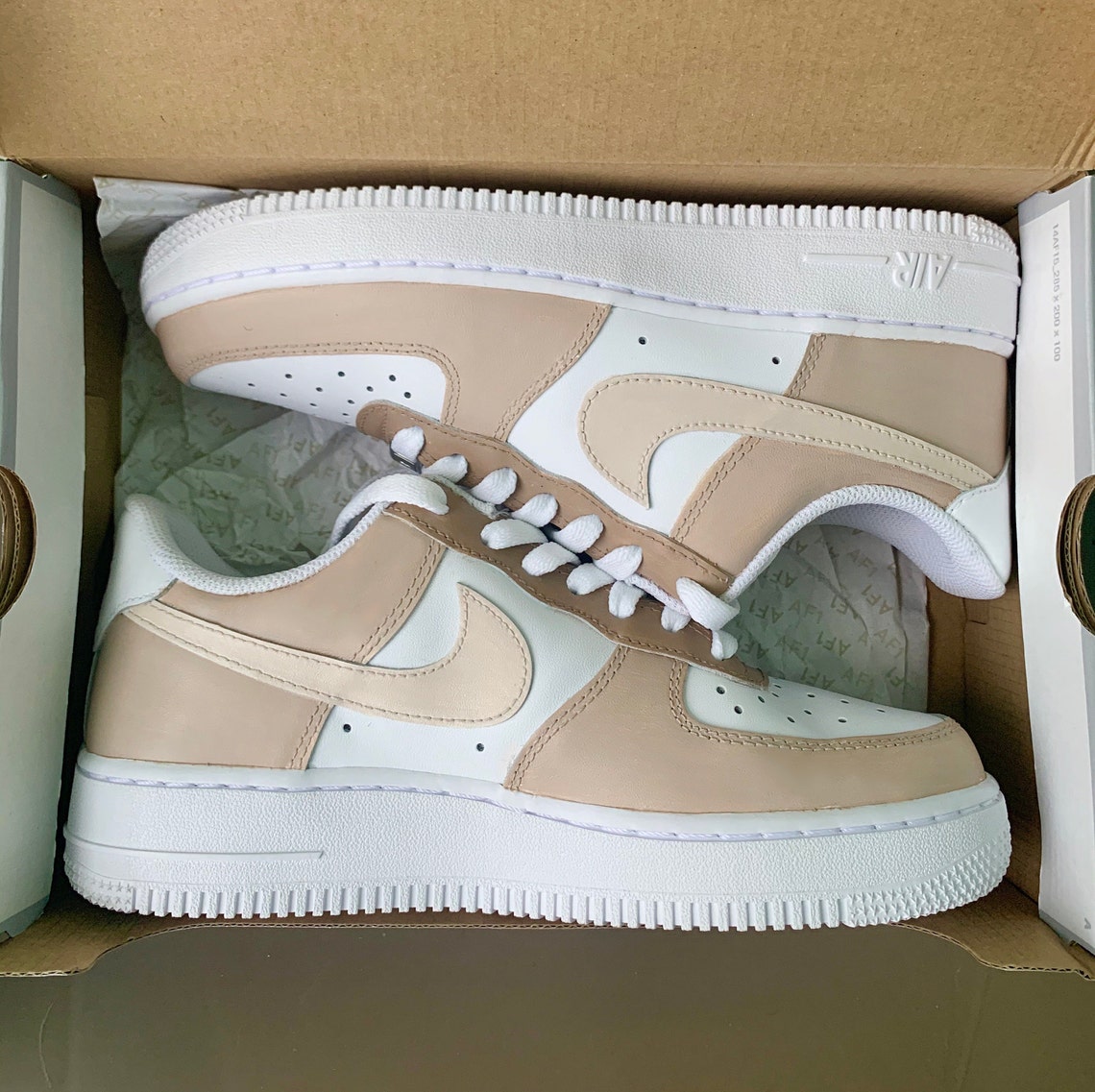brown and tan nike air force 1