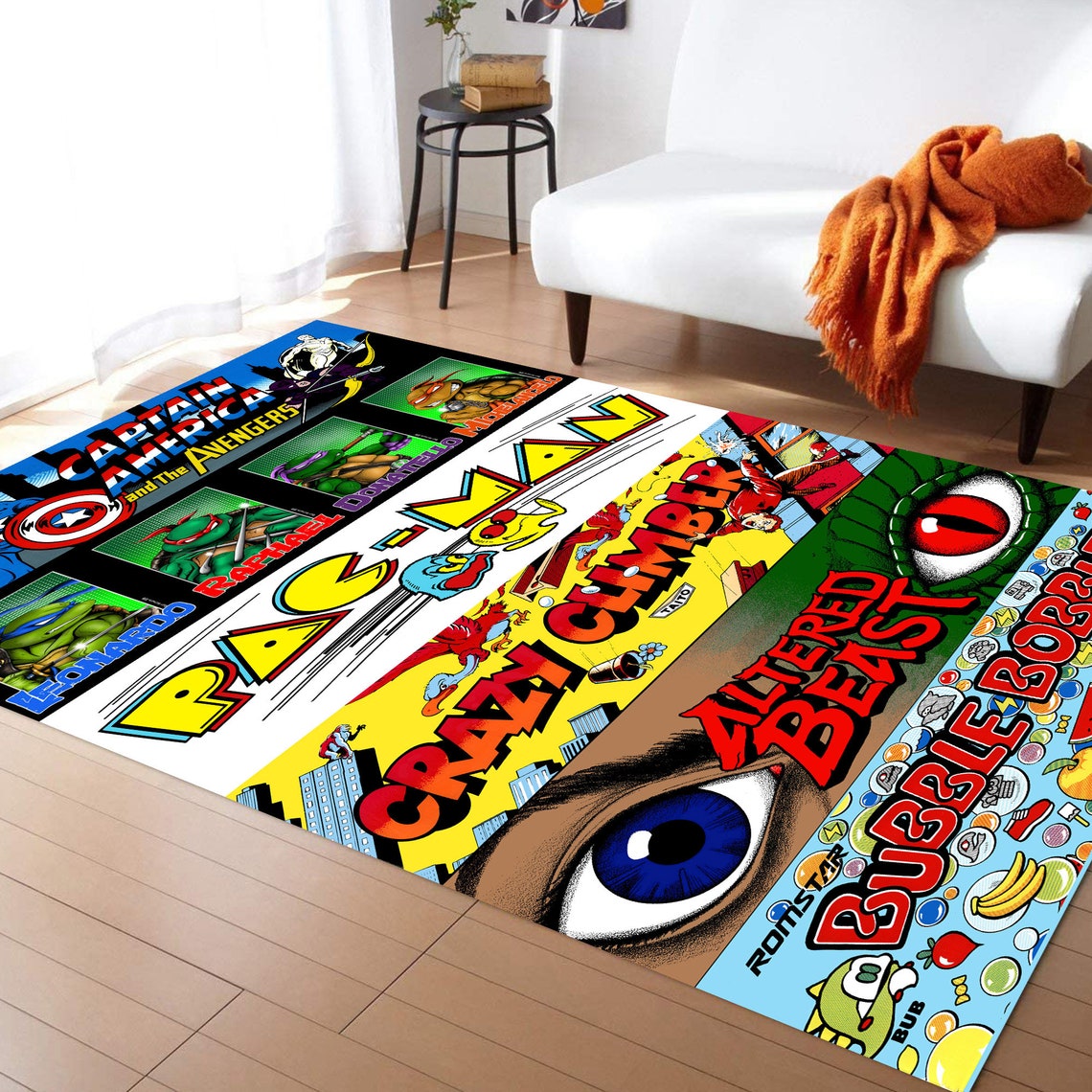 Retro Video Game Carpet Arcade gaming Classic gaming Game Etsy