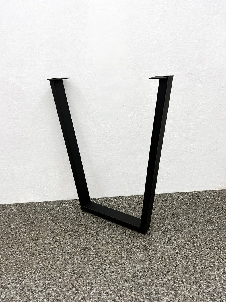 Metal Dining Room Table Bases set of 2, Trapezoid Shape Metal Table ...