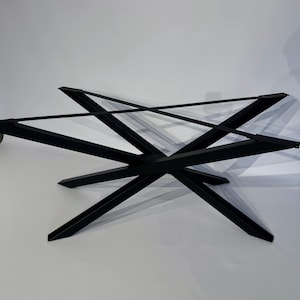 Spider Metal Table Base, Heavy-Duty Steel Legs for Dining Tables, Industrial Loft Table Frame, Modern Table Support Customizable Size Finish