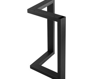 Industrial Steel Table Legs - Heavy Duty Dining Table Base, Set of 2