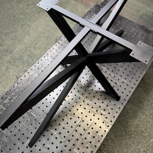 Steel Table Legs: Modern Stella Base, Metal Bench Leg
