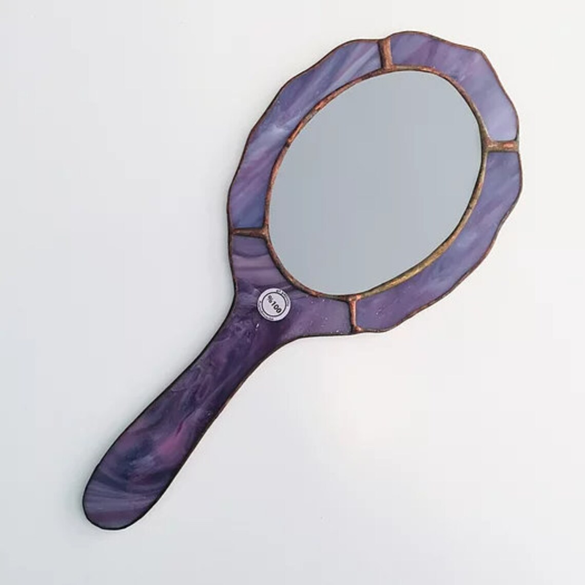 Stained glass mirror handmade pure 100 glass decorative Etsy